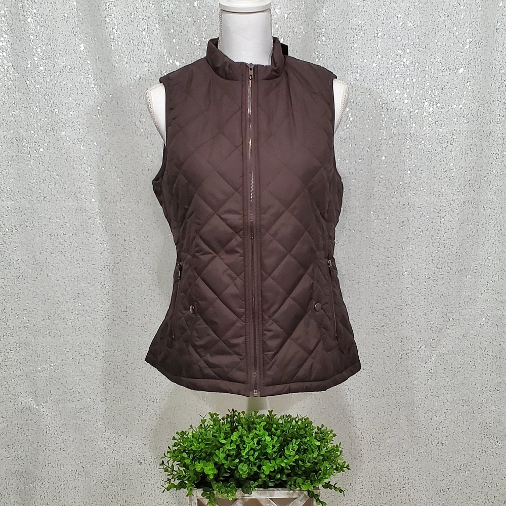 Art3d Padded Quilted Lightweight Vest Stand Collar